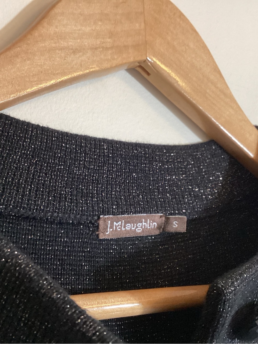 J.McLaughlin Black Metallic Knit Coatigan Size S - Picture 14 of 16